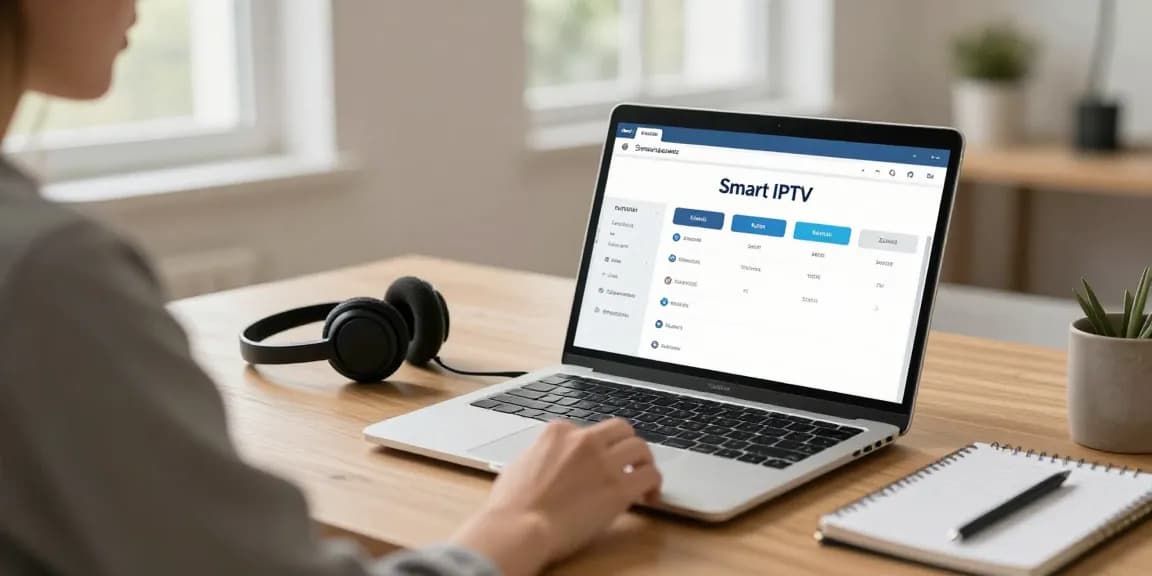 IPTV reseller providing reliable IPTV services from a local business in a professional home office.