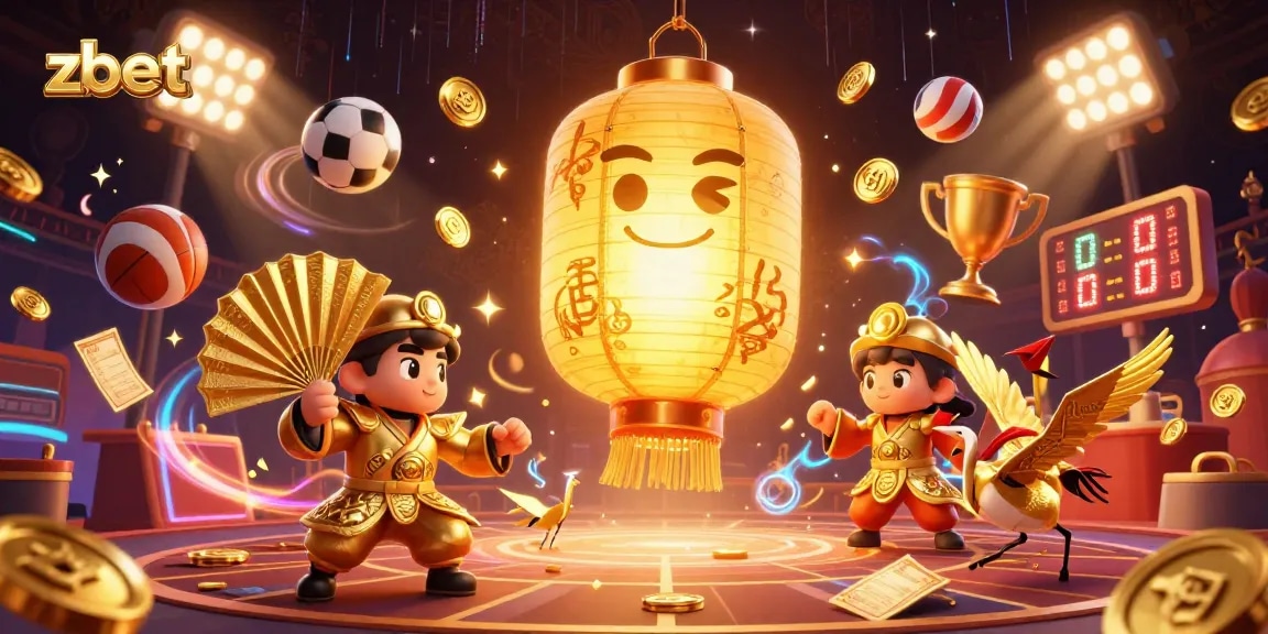 Zbet showcases excitement in a vibrant casino scene filled with dynamic sports elements and rich culture.