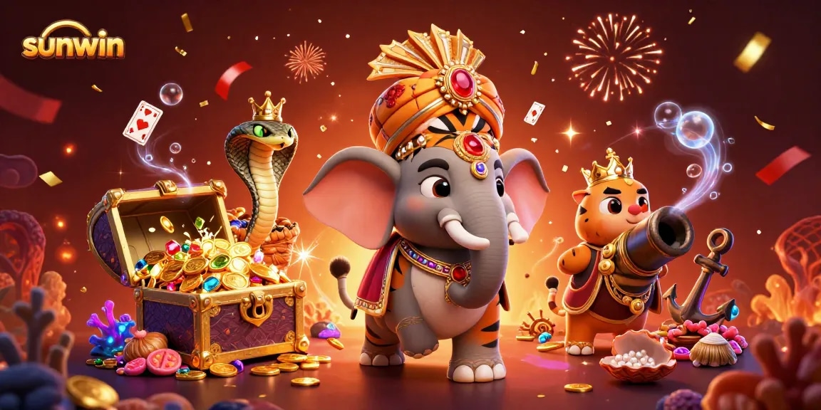 Experience thrilling gameplay at sunwin with a vivid 3D casino scene, featuring dynamic gaming elements.