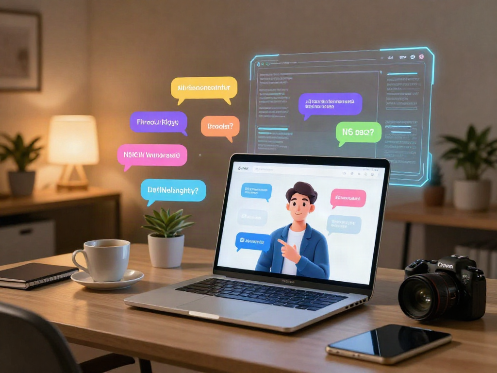 Engaging NSFW AI chat interface with colorful avatars and discussions in a modern workspace.