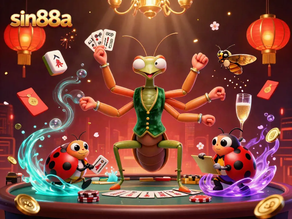 Experience thrilling gameplay with sin88a in this ultra-detailed 3D casino illustration.