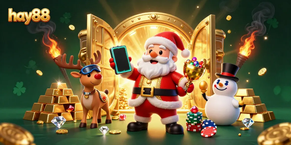 Join Santa Claus and friends at hay88 for an exciting jackpot adventure filled with gold treasures and casino games!