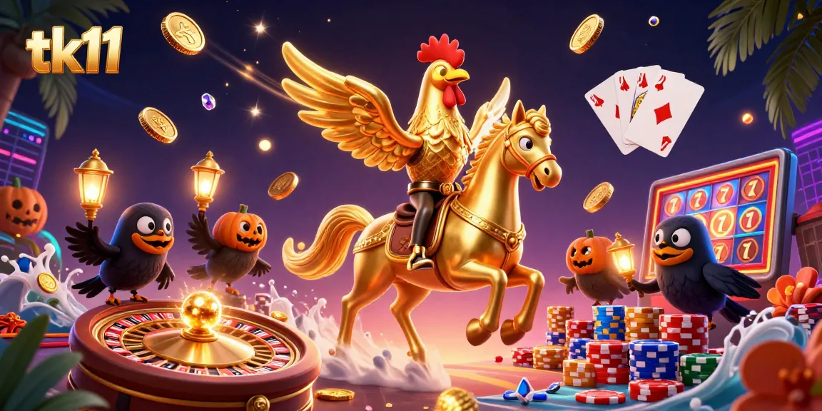 Experience the excitement of tk11 with vibrant games and dynamic winnings in this stunning casino scene.