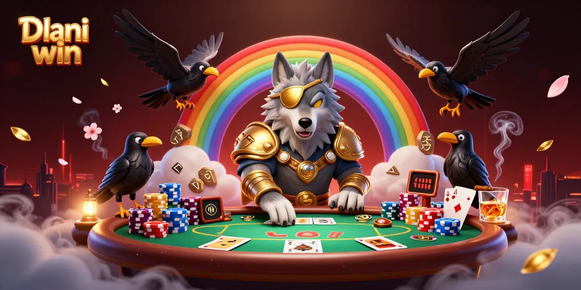Experience thrilling action with Dhani win as players engage in poker battles among vibrant casino elements.