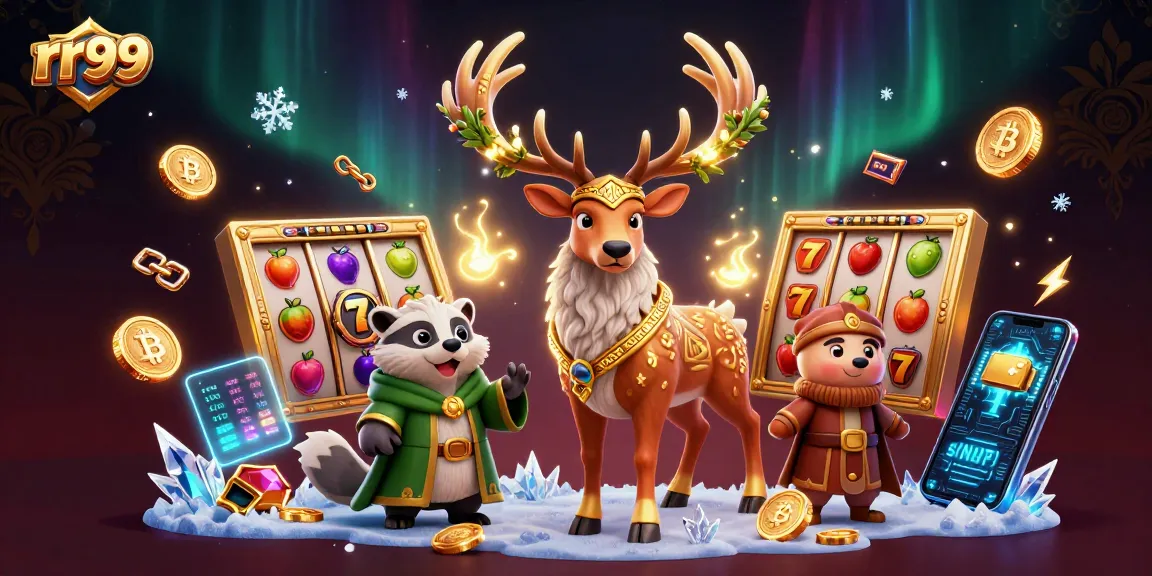 Engage with rr99 in this vibrant casino scene featuring Celtic elements and dynamic slot games.