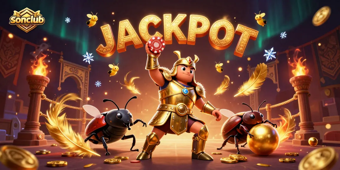Win big at sonclub with this vibrant and dynamic online casino illustration featuring exciting gaming elements.