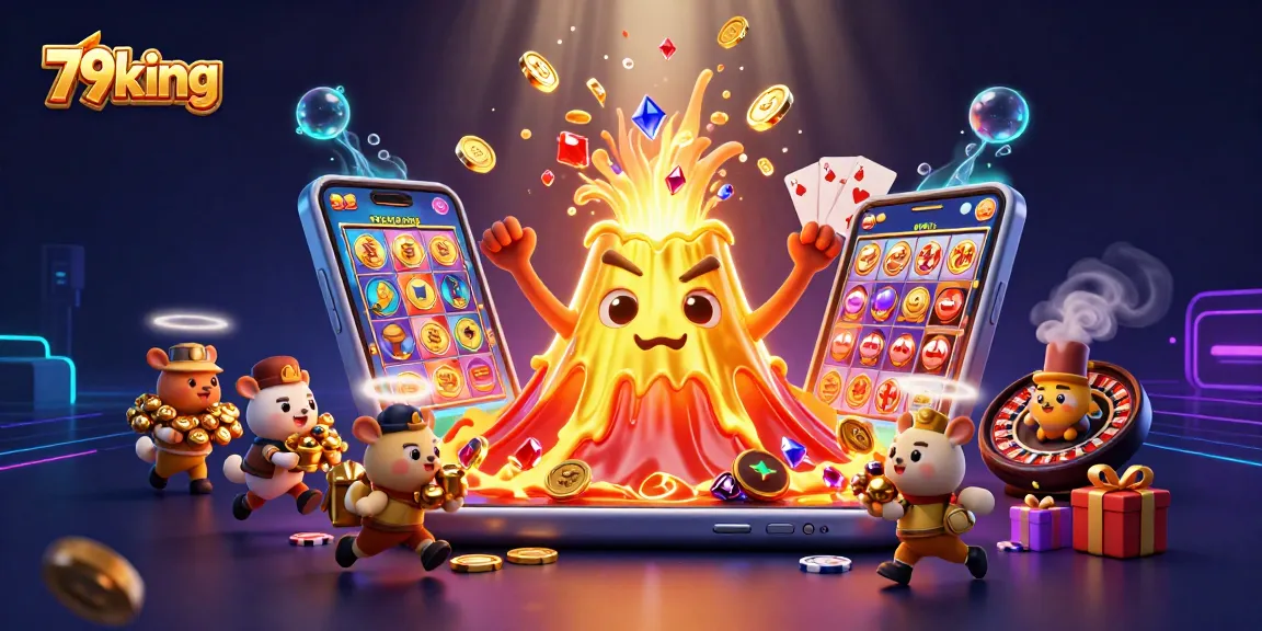 Experience the thrill of 79king with a vibrant eruption of coins and treasures.
