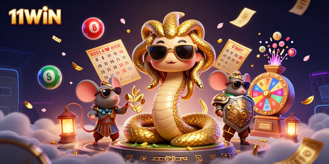 Experience excitement and play with 11WIN in this vibrant, thrilling casino-themed illustration.